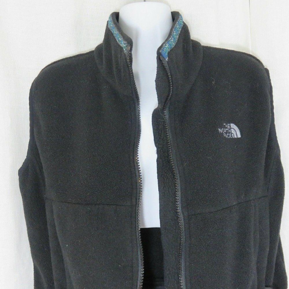 The North Face Vintage Made In The USA Black Fleece Vest Small